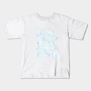 Blue Nemophila Flower pattern Kids T-Shirt